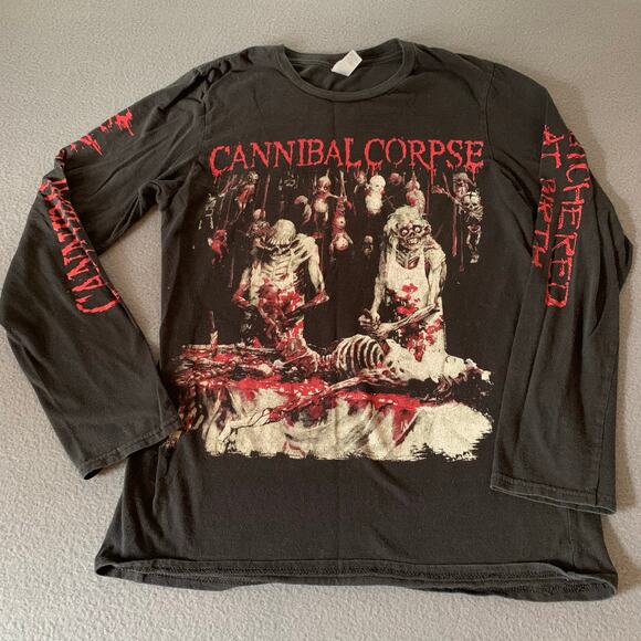 Cannibal Corpse Long Sleeve T-Shirt Black Small Death Metal Hardcore Band Y2K - Picture 1 of 10
